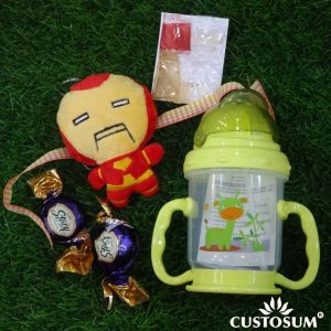 Soft Toy keychain Rakhi inclusive of Tilak-Chandan-Chawal-Mishri and Delicious Chocolate Treat