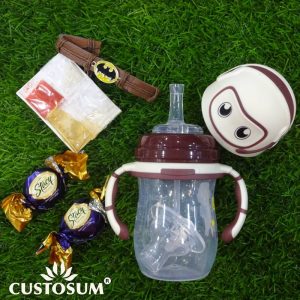 Alternative view of Leather Special Batman Rakhi  inclusive of Tilak-Thandan-Thawal-Mishri and Delicious